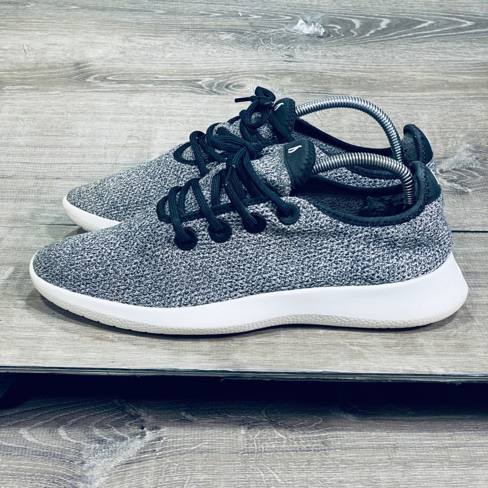 Allbirds Wool Runners Men's 9 Gray Black Lace-Up Sustainable‎ Comfort Shoes